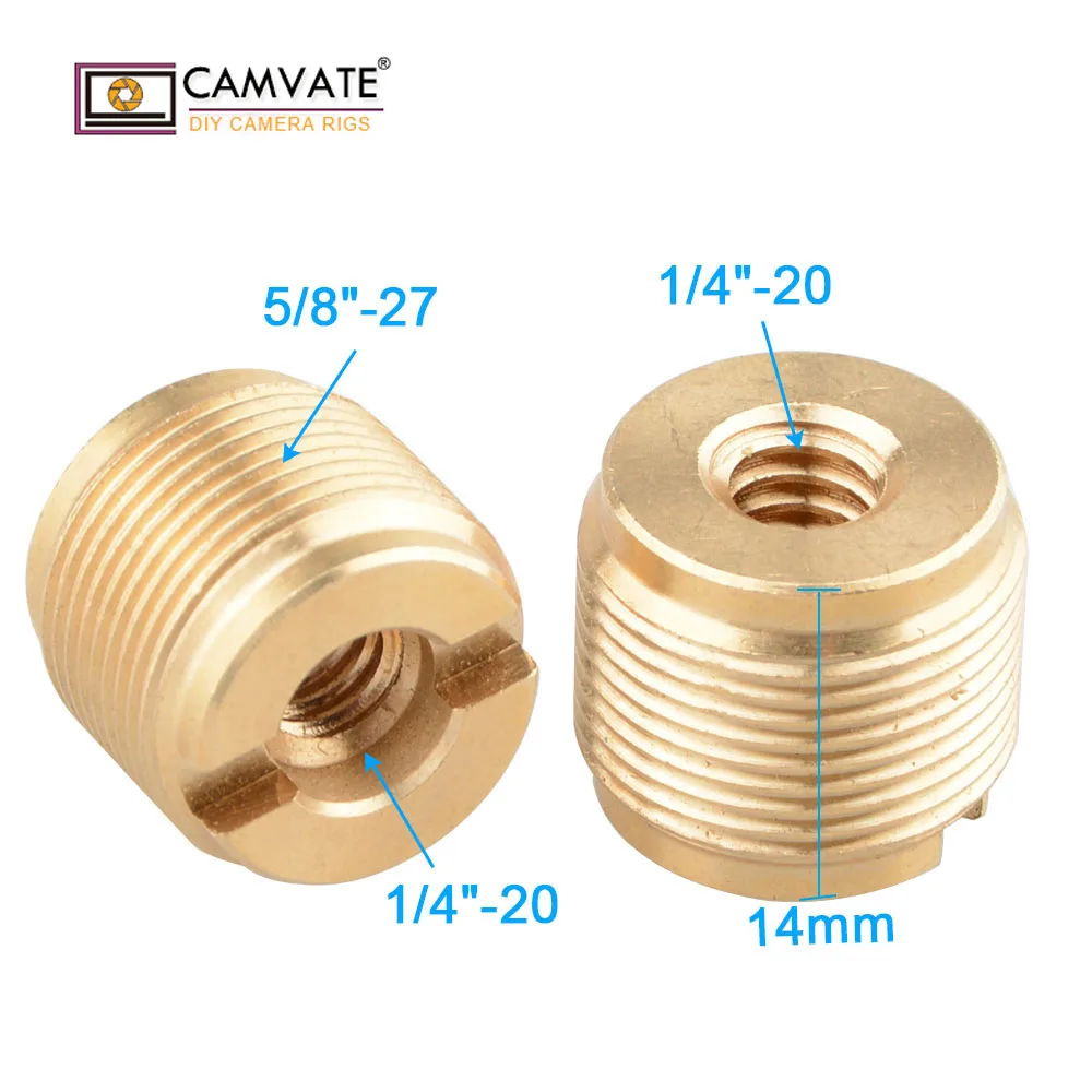 Адаптер CAMVATE Female с 1/4 &quot 20&quot на 5/8 27 Штекерный 2 шт. микрофон C1704 аксессуары для