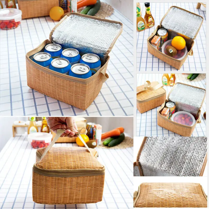 

2019 New Portable Insulated Thermal Cooler Lunch Box Carry Tote Picnic Case Storage Bag Kitchen Storage