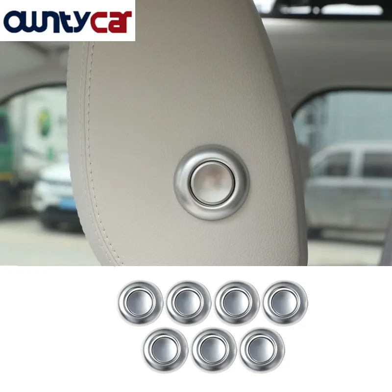 

14pcs For Land Rover Discovery 5 LR5 7 Seat 2017 Car-styling ABS Chrome Head pillow Adjustment Button Cover Trim