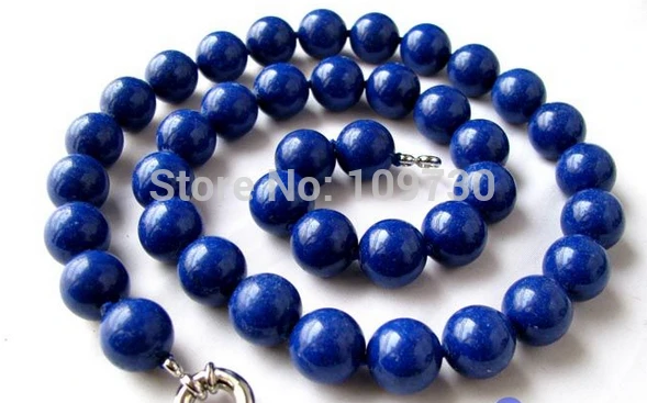 

Jewelr 003367 23" 14mm nature round blue lapis lazuli necklace