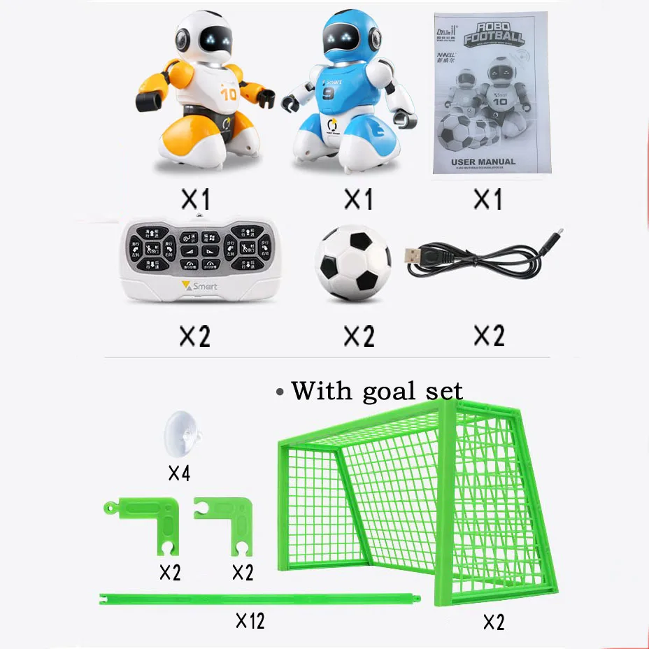 Source Smart Soccer Robot RC 2pc Battled Robot With 2goals, 40 OFF