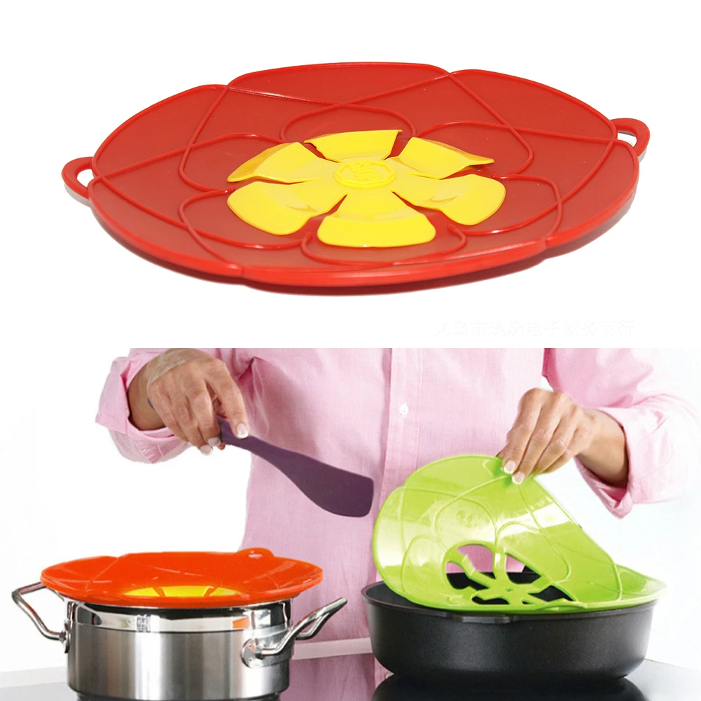 Anti Boil Over Silicone Lid Kitchen Gadgets Silicone Lid Spill Stopper