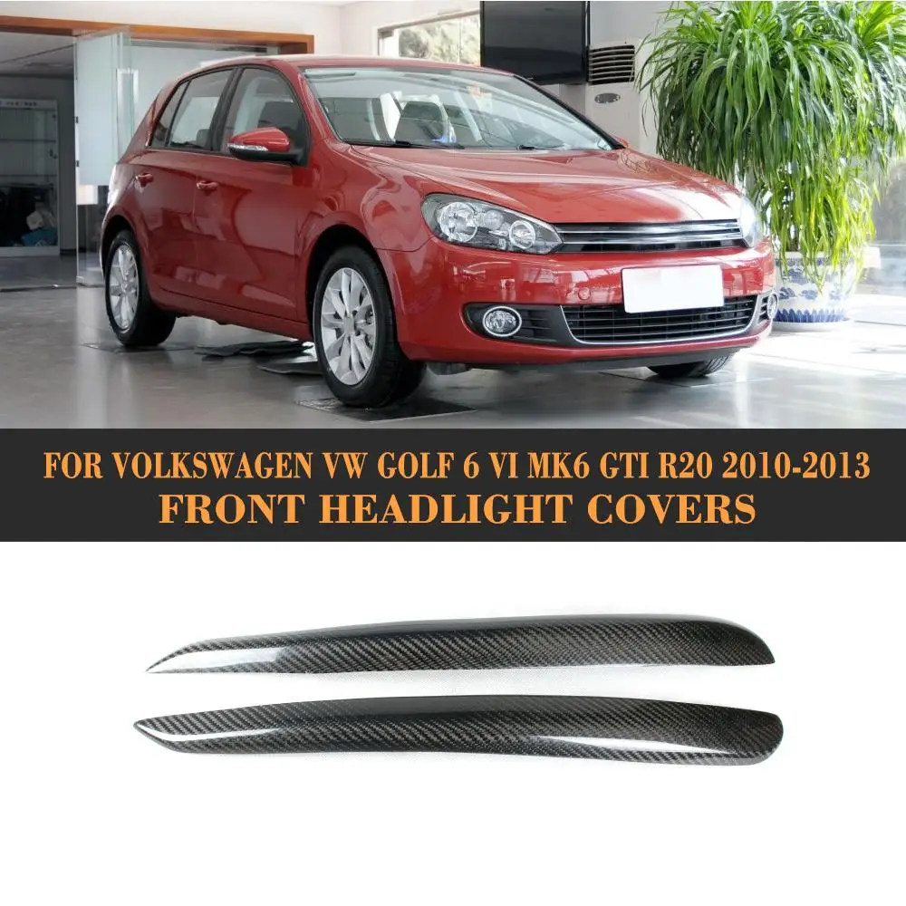 Передние веки из углеродного волокна для бровей Volkswagen VW Golf 6 VI MK6 GTI R20 2010 2013