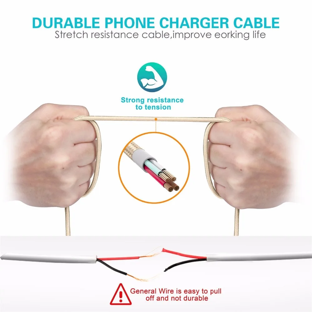 1.2 متر المعطي شاحن كابلات 3-in-1 لآيفون 6 6 ثانية 7 زائد نوع c شاحن كابل مايكرو usb ل سامسونج هواوي xiaomi lg