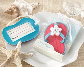 

Flip Flop PVC Luggage Tags Wedding For Bags Party Favors 20pcs/lot