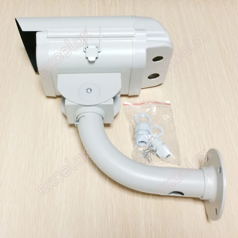 6" CCTV Camera Housing & Bracket & Array LED IR Board 242x140x102mm IP66 Waterproof Outdoor Enclosure for Zoom Box Bullet Camera
