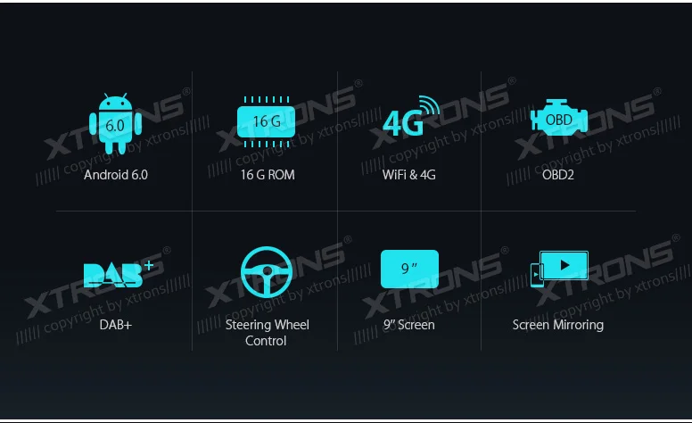 Top 9" Android 6.0 Radio Car DVD Player Auto Head Unit Stereo GPS Navigate Video for VW Amarok Touran Wagon Sedan EOS SEAT SKODA 1