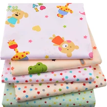 Распродажа, 5 шт./лот, саржевая хлопковая ткань, Лоскутная ткань, ткань для рукоделия, шитье, Детские простыни, материал для платья