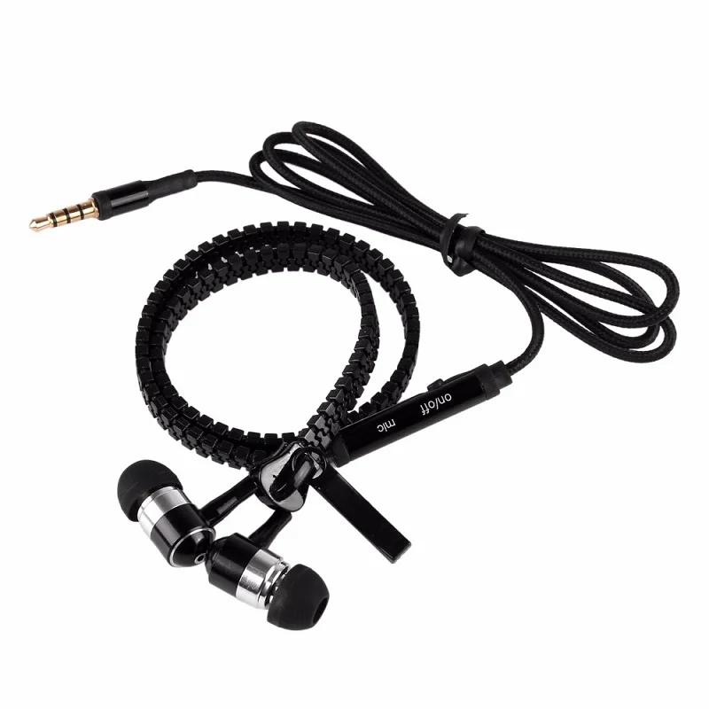 3,5 мм CYSHDAI вкладыши earphons с микрофоном, стерео наушники Премиум не допускает перехлестывания шнура Наушники Молния для Mp3 4 чехол для телефона xiaomi