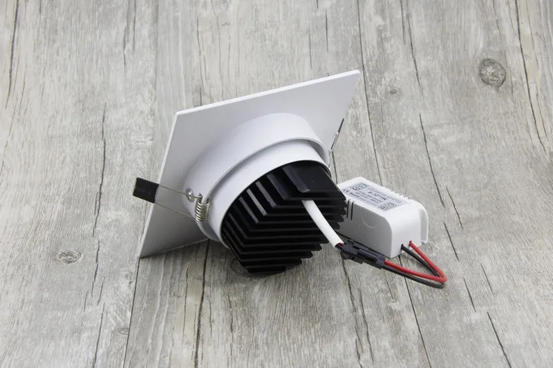 [DBF]Super Bright Recessed LED Dimmable Square Downlight COB 7W 9W 12W 15W LED Spot light  decoration Ceiling Lamp AC 110V 220V (2)