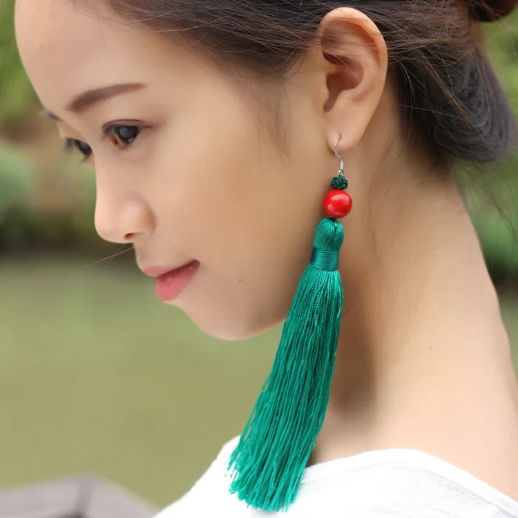 New Original Chinese Knots Ethnic jewelry ,Coral beads vintage tassel