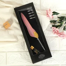 Colorful Feather Pen Metal Fountain Pen Gift Set Dip ink peacock Writing Pens Luxury Business Gift Calligraphy Pen Vintage Quill Colorful Feather Pen Metal Fountain Pen Gift Set Dip ink peacock Writing Pens Luxury Business Gift Calligraphy Pen Vintage Quill