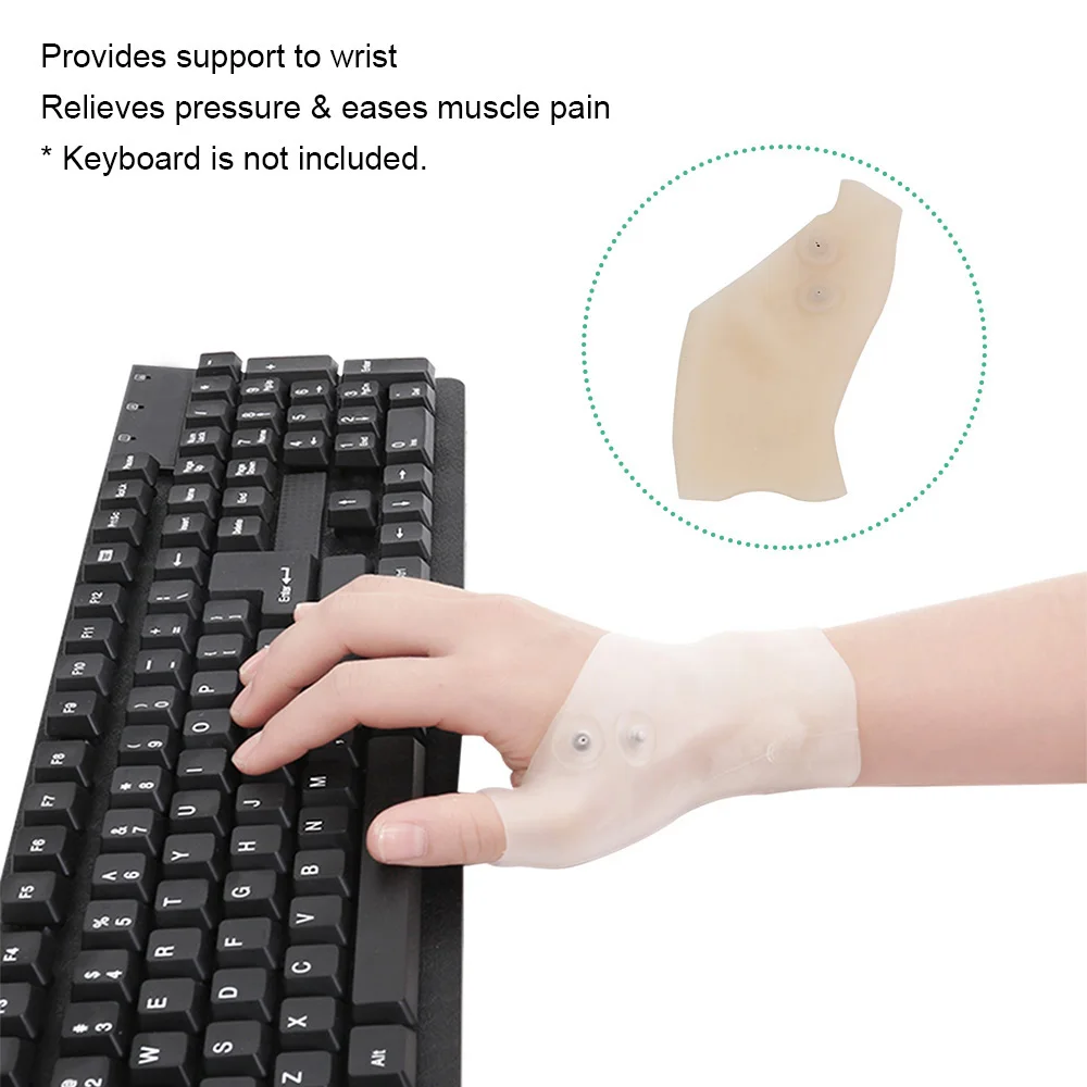 

Japanese magnetic therapy gloves tenosynovitis mouse hand finger wrist sprain fixed silicone wristband color One size