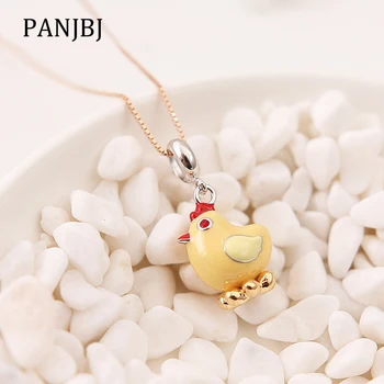 

New 100% 925 Sterling Silver Bead Charm Cute Chicken Pendant Enamel Charms Beads Fit Bracelet Necklace Women Diy Jewelry