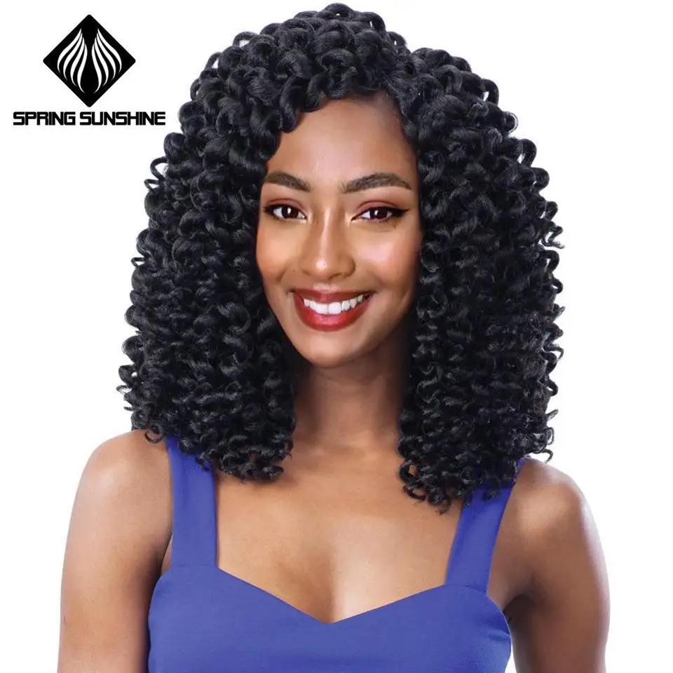Весеннее солнце 8 дюймов Jumpy Wand Curl ямайский прыжок синтетический плетение волос