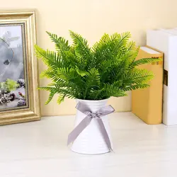 35 см имитация персидские листья зеленое растение высококачественный маленький букет Искусственные растения Свадебные украшения для
