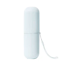 Портативный держатель для зубной пасты и щетки Чехол нескользящая полоса герметичный ящик для хранения пластиковая пара аксессуары для ванной комнаты Зеленый