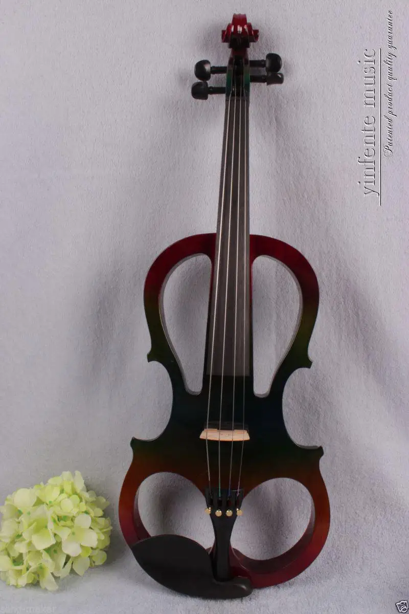 

New Electric violin 4/4 Powerful Sound silent solid wood ebony parts #1349