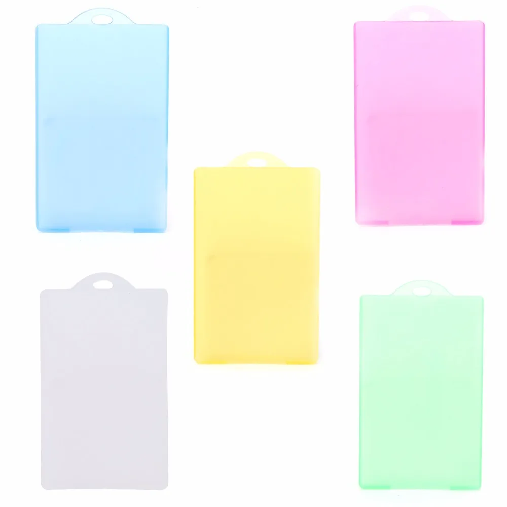 

Plastic Credit ID Card Badge Holder Bus Card Case Office Organizer Supplies Travel Portable Accessories