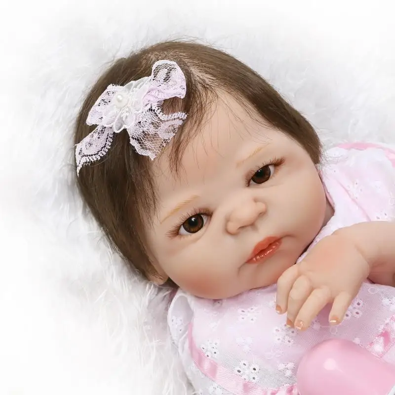 

NPK 2018 New 23 inch 57cm Full Vinyl Silicone Reborn Dolls Handmade Lifelike Reborn Baby Girl Toy Gift