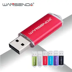 Новый WANSENDA флеш-диск USB 2,0 металлическая ручка привода 4 GB 8 GB 16 ГБ, 32 ГБ, 64 Гб USB Flash Drive фактическая емкость флешки Memory Stick