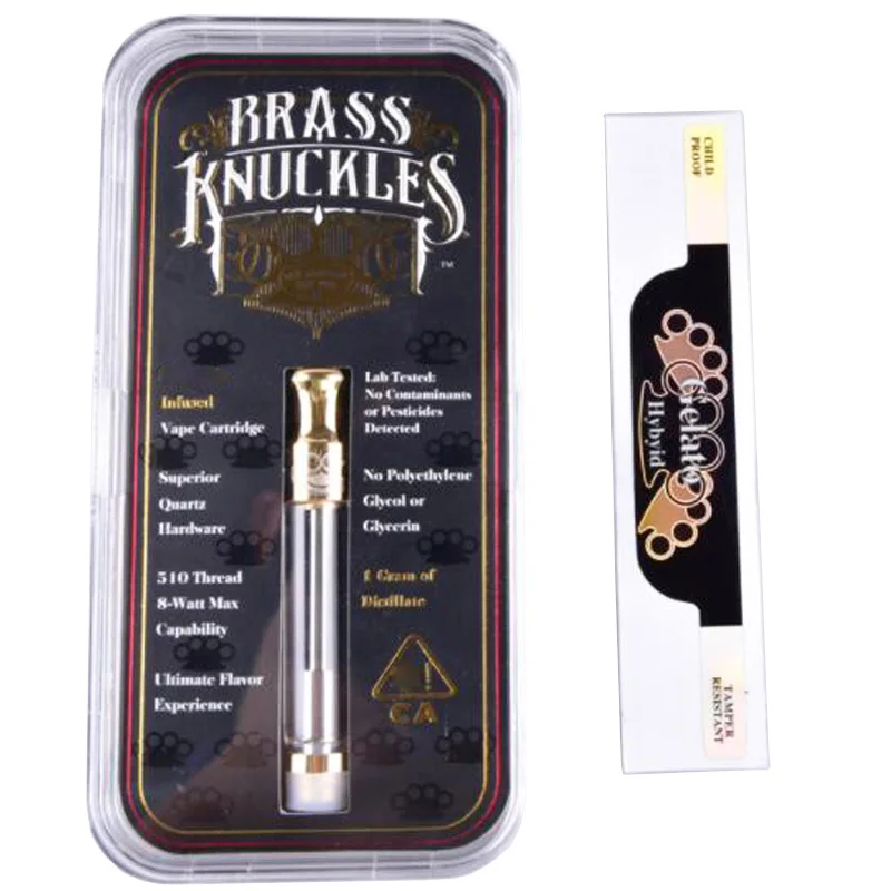100 шт./лот золотой Латунный стеклянный атомайзер CBD Knuckles 510 Thread Crystal Box огромная