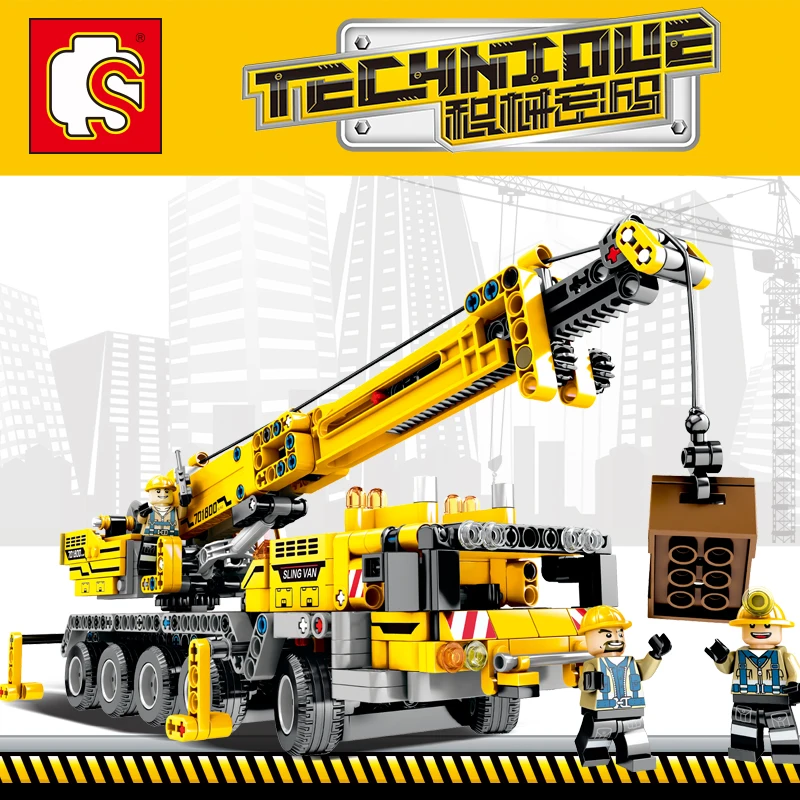 

Educational Technic seriesMachine Crane Car Brick Learning Building Blocks For Kids Toys compatible with Legoingly Technic