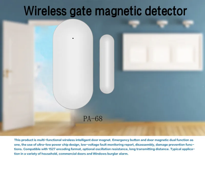 Магнитный датчик s беспроводной дверной детектор, датчик окна, WiFi приложение для 433 МГц, домашний детектор безопасности, система сигнализации, комплекты