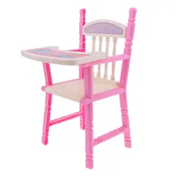 Миниатюрный Кукольный домик розовый высокий стул столовая стул имитация кукла модель стула для 9-11 дюймов Reborn девушка аксессуары для кукол
