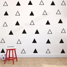 Room Decoration Modern Ornament Triangles Vinyl Removeable Poster Beauty Small Pattern Decal Fashion Wall Sticker LY529 chic romantic sentence pattern removeable wall sticker