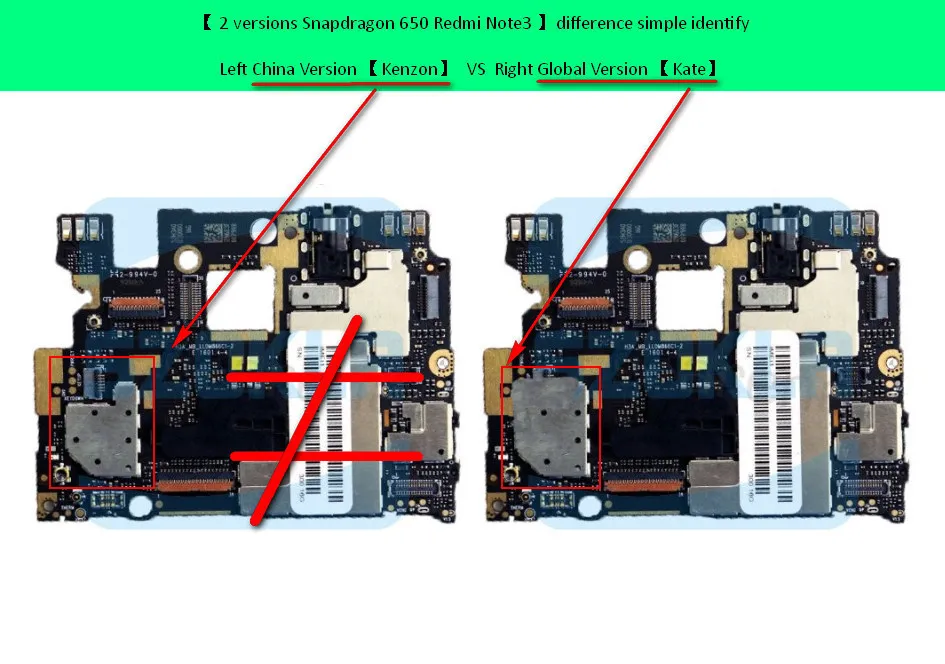 1 шт. Not Kate для Xiaomi Redmi Note3 Note 3 2015112 2G ram 16 Гб rom Snapdragon 650 1,8G б/у Материнская плата логическая плата