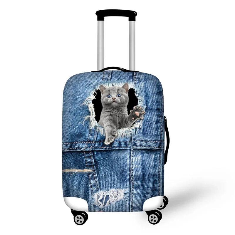 Cowboy Animal Denim Pattern Travel Accessories Suitcase Protective Covers 18-32