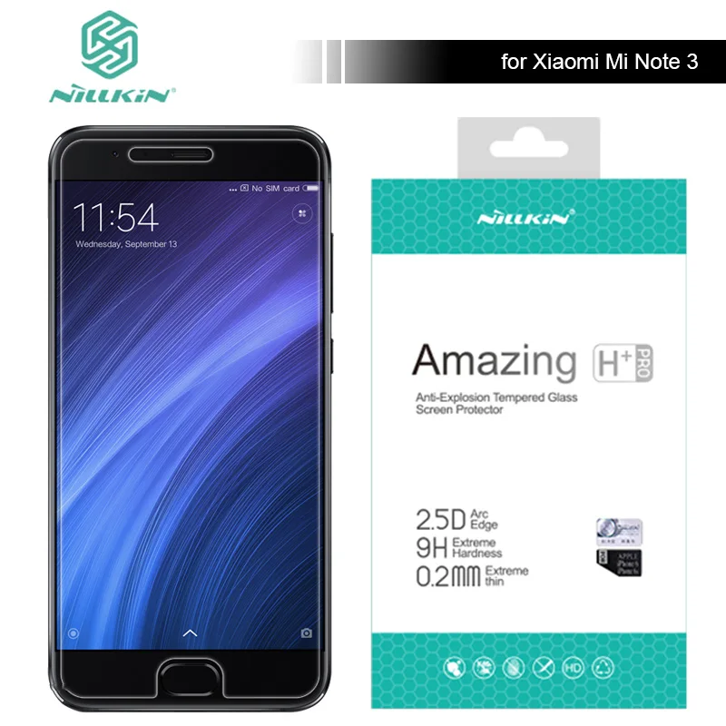 for Xiaomi Mi Note 3 Nillkin 9H Amazing H+ Pro 0.2mm Ultra-thin Tempered Glass Screen Protector For Xiaomi Mi Note 3 5.5
