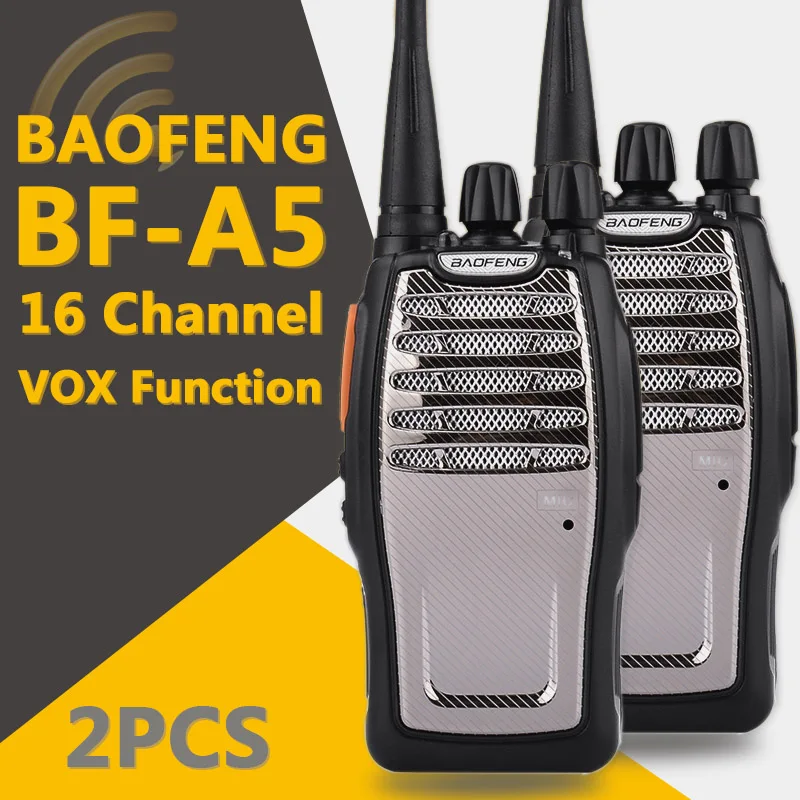 (2 шт.) BaoFeng UHF двухканальные рации BF-A5 16CH VOX + скремблер Функция Бесплатная доставка двухстороннее радио