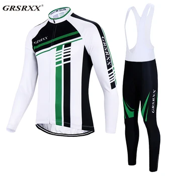 

GRSRXX Brand Anti-UV Cycling Jersey Set Breathable Long Sleeve Bike Cycling Clothing Mountain Bicycle Wear Cycling Clothes Set