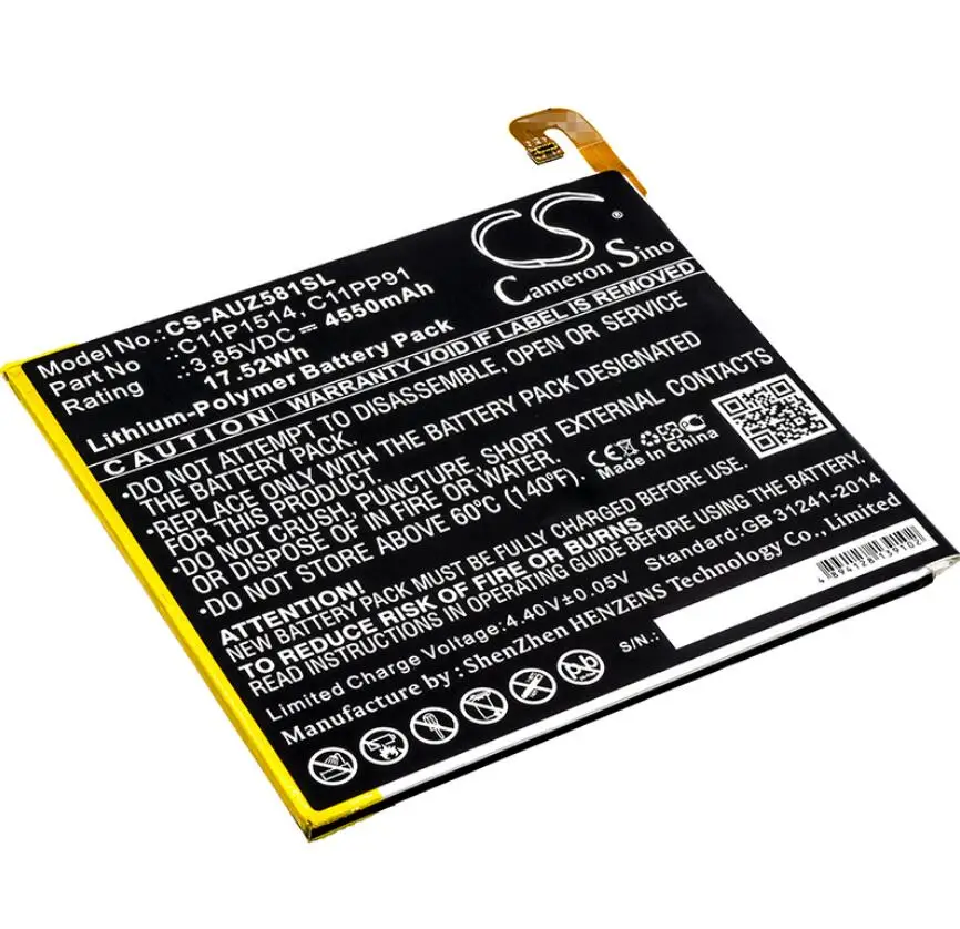 Аккумулятор Cameron Sino 4550 мАч для ASUS P008 Z581KL ZenPad 3 8 0 Zenpad Z8 XLTE ZT581KL M619 | Электроника