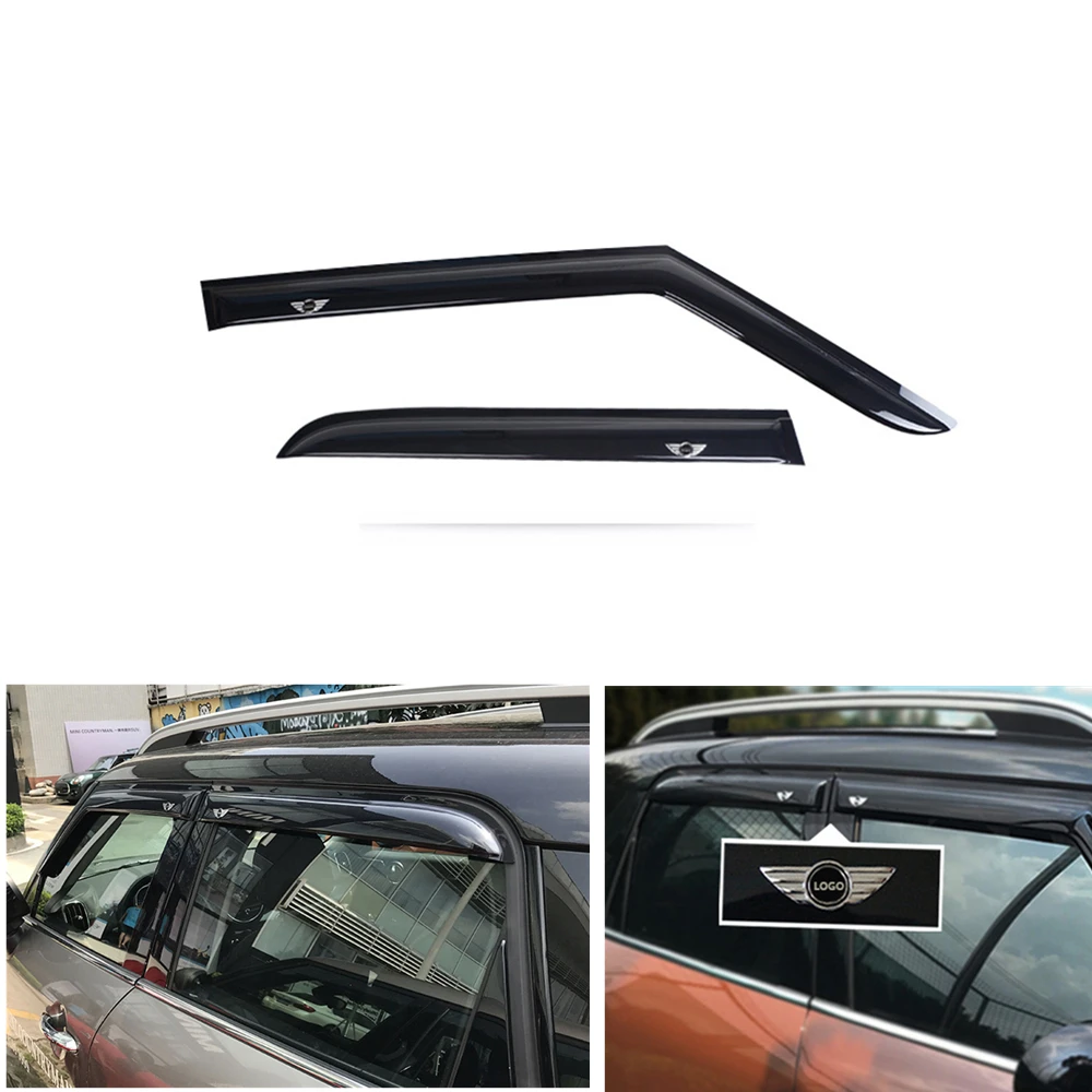 

For BMW Mini Cooper Countryman F60 2017 2018 2019 Window Visor Sun Rain Wind Deflector Awning Shield Vent Guard Shade Cover 4Pcs