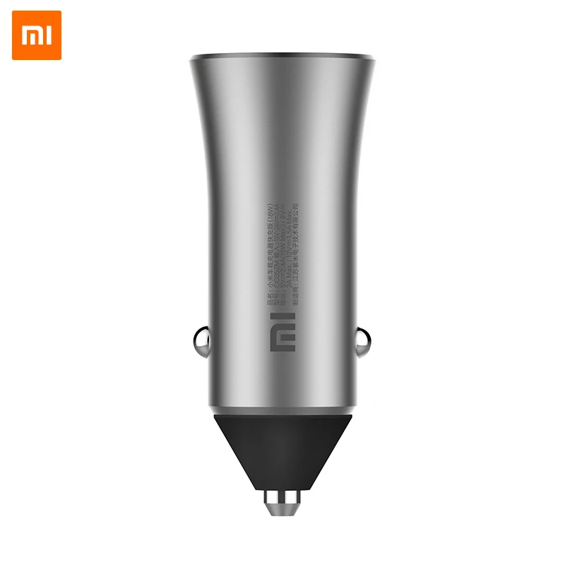 

Original Xiaomi Mi Car Charger Dual USB Quick Charge 5V/2.4A 9V/2A 12V/1.5A Max 18W With LED Light tips Fast Charge Edition