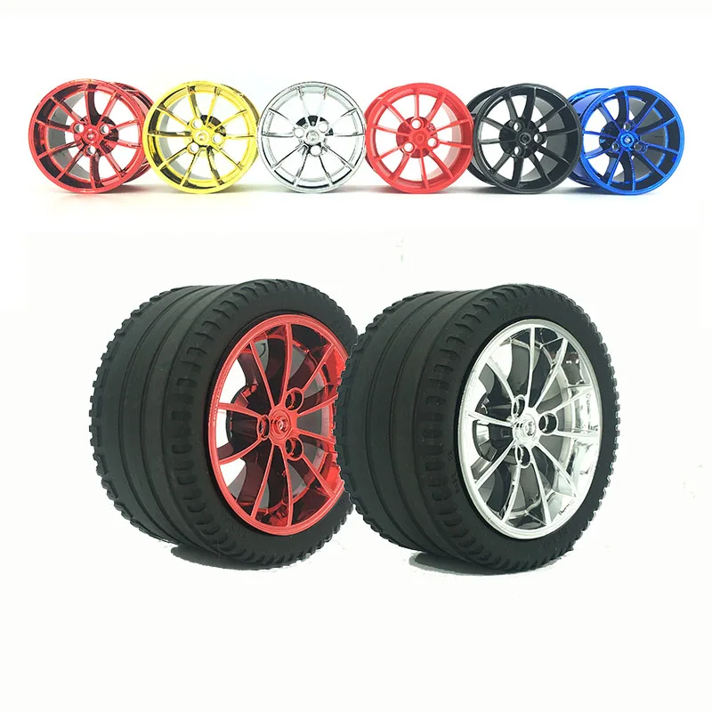 

Building Block Accessories Technology Series Chrome Rims compatible 42056 3368 moc Race Car Model Plating 20001 Wheel Hub