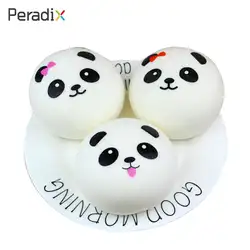 Squishy брелок Panda лица украшения реквизит Panda хлеб Забавные милые PU 7 см