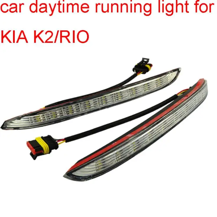 

New Car Styling car LED daytime running light modified fog light super bright for KIA K2 RIO 2011 2012 2013 2014