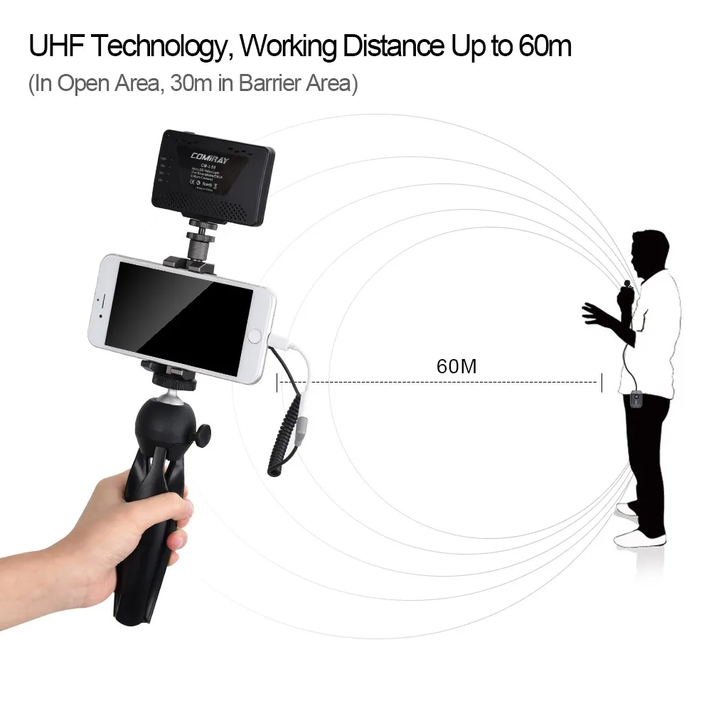 productimage-picture-comica-cvm-ws50-c-professional-wireless-lavalier-microphone-uhf-6-channel-with-handle-grip-for-camera-dslr-smartphone-iphone-x-8-8-plus-7-7-104558
