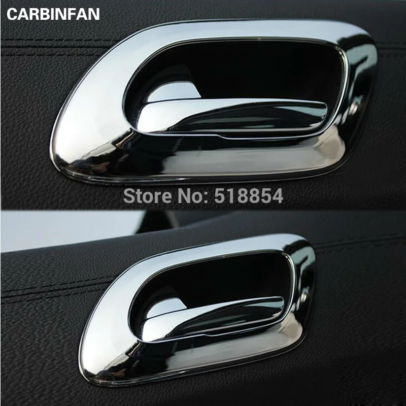 

For peugeot 3008 ABS Chrome Trim interior doors handle frame cover decoration sticker for Peugeot accessories 4pcs/set