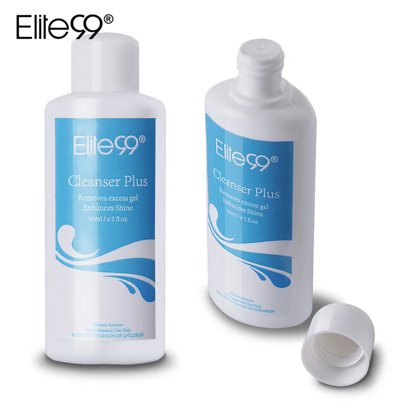 

Elite99 60ml Cleanser Plus Surface Sticky Residue Remover Acrylic Plus UV Gel Nail Polish Remover Cleanser