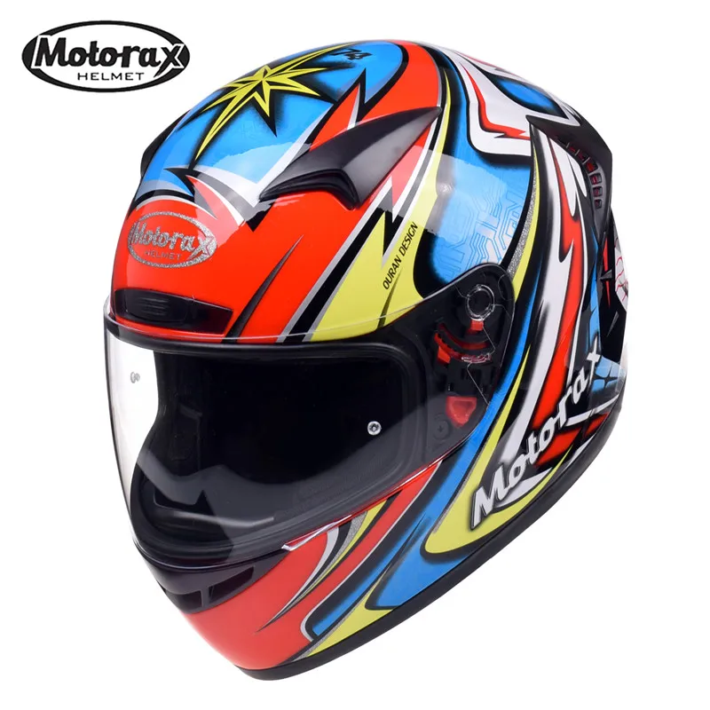 MOTORAX гонки полной уход за кожей лица мотоциклетный шлем Capacete Casco мото шлемы шлем каска Caschi для Motociclista SHARP - Цвет: Red OURAN