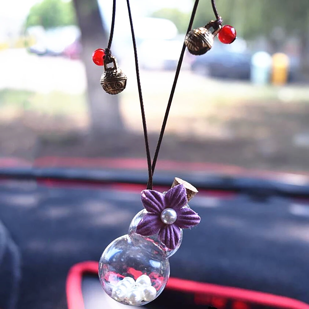 Car Pendant Decoration Empty Glass Bottle Suspension Ornaments Auto