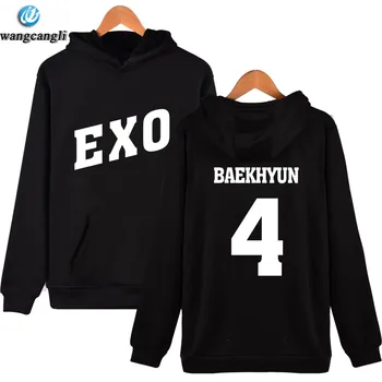 

Kpop EXO Hoodie Sweatshirt Korean Popular Hip Hop Winter Jacket Coat Fashion Plus Size Hoodies Sweatshirts Casual Clothes