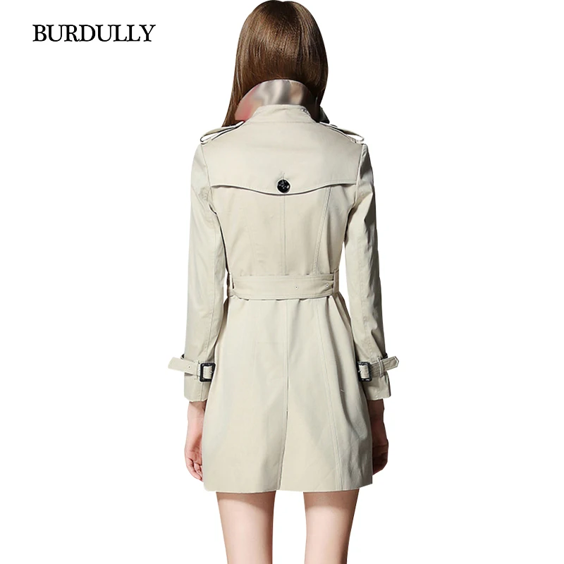 Taille Pour Abrigos D'hiver Automne Les Survêtement Mujer Boutonnage Femmes Double Grande Elegante Longue Burdully Manteau Tranchée Apricot OzxwdnIFqF