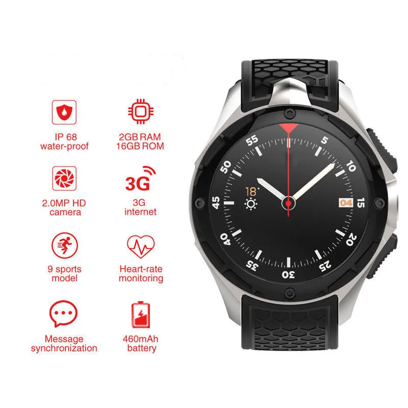 

IP68 Smart Watch 2G+16G WIFI SIM For Android 7.0 Phone Waterproof