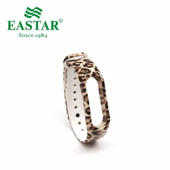 

Eastar Smart Watch Strap Accessories For XiaoMI Band Colorful Replacement Wristbands Leopard Print Silicone Band For Mi Band 2
